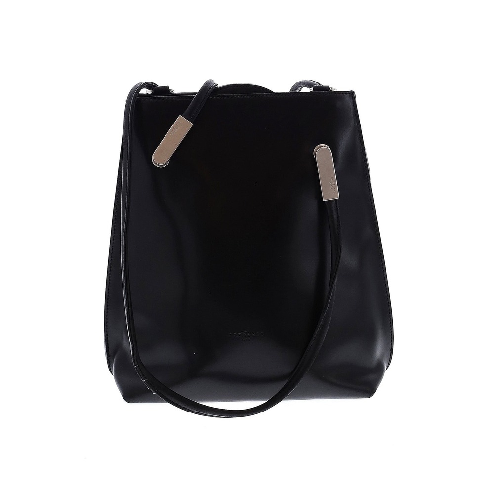 Frederic Paris Convertible Backpack Shoulder Bag Womens‎ Black Leather tote